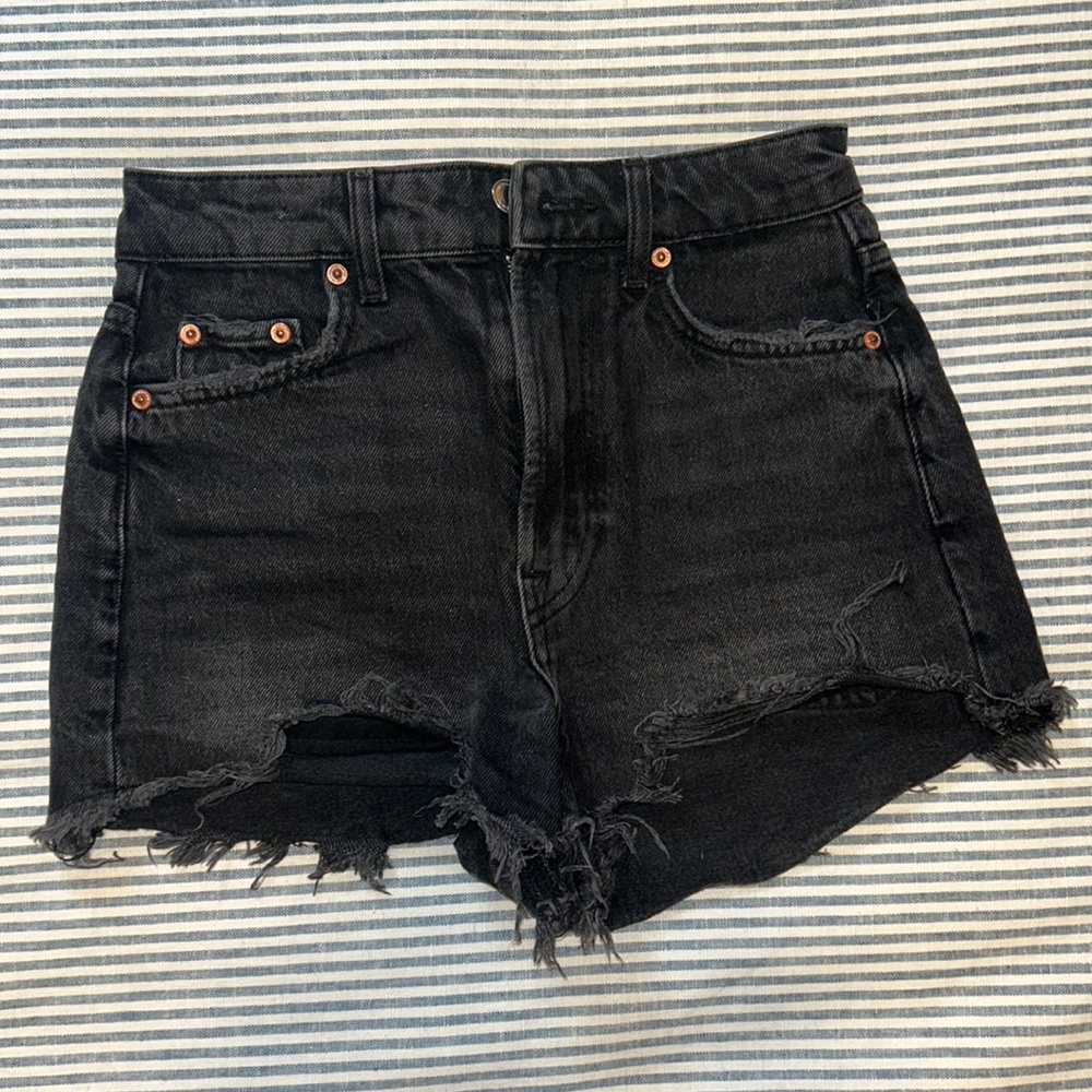 Zara black denim shorts women size 0